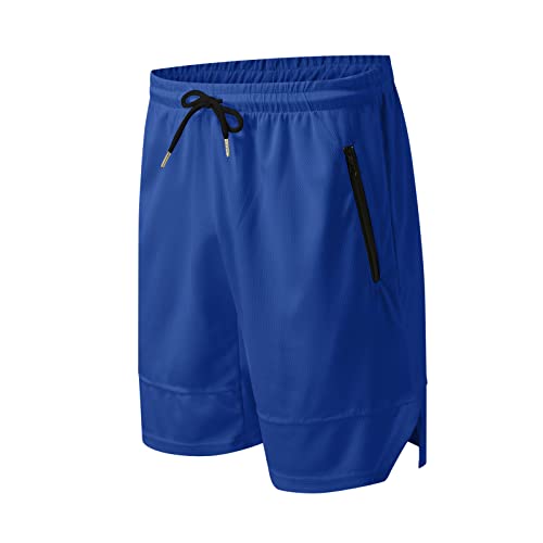Ailezt Mens Shorts Gymnastics Shorts Men Mens Sports Fitness And Running Lightweight Mesh Breathable Speed Pants With Shorts Blue #TOP4