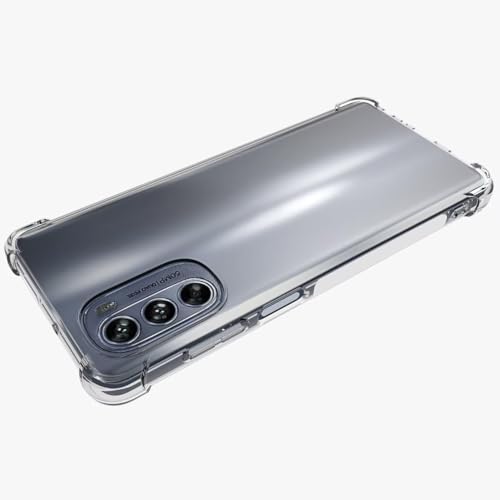 Image of REALCASE Silicone Moto G62 5G Back Cover Case, Scratch Resistant Protective Crystal Clear Transparent Shock Proof Bumper Back Cover Case for Moto G62 5G