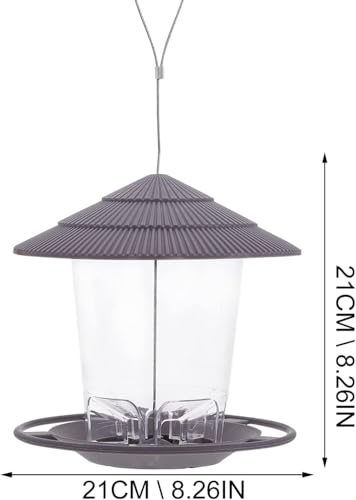 Vogelfutterhaus zum Aufhängen,820ml Vogelfutterstation Vogelhaus zum Aufhängen Wetterfest,Kunststoff Futterhaus,Futterspender Vögel,Vogelfutterspender für Vögel Geignet für Balkon Garten
