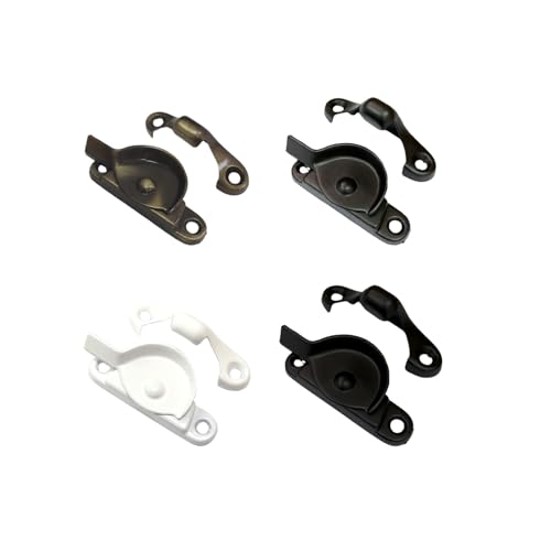 Verrou de fenêtre en zinc robuste QCAA noir mat pour sécuriser la maison
