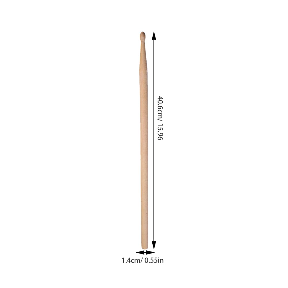 2 Sets Drumsticks 5A Rutschfeste Percussionsticks mit Aufbewahrungskoffer für Jazz-E-Drums Musikinstrument Percussion Schwarz