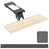 Bandeja para Teclado Debajo de la Plataforma del Teclado Bandeja para Teclado Ajustable en Altura con Almohadilla de Soporte para muñeca, Plataforma de Teclado retráctil para Juegos en la of