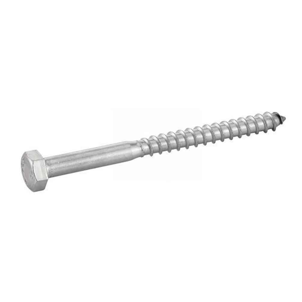 10 Vis à Bois Tête Hexagonale Tirefond 12 x 300 mm - DIN 571 - NFE25-607 - UNI 704 - Inox A2 - D-Work
