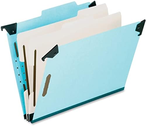 Pendaflex 59252 Pressboard Hanging Classi-Folder, 2 Divider/6-Sections, Letter, 2/5 Tab, Blue image 3