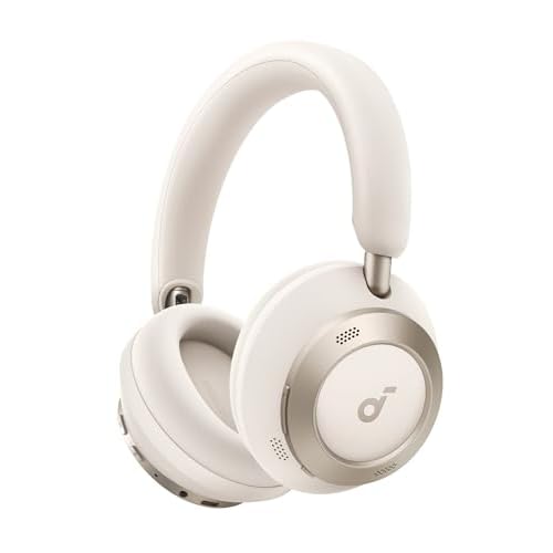 soundcore Space One Pro by Anker, Adaptive Active Noise Cancelling Headphones Driven by 6 Mics, Super Foldable Design, 60H Lossless Audio, Ultra-Fast