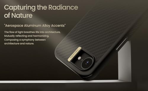 Image of Nillkin Case for Apple iPhone 16E / 17E (6.1 inch Inch) Synthetic Fiber Pro Magnetic Works with Mag Safe Aramid Carbon Tough Waterproof Silver Color
