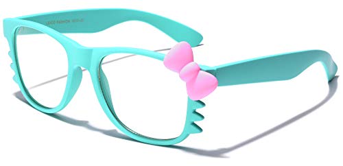 Non-Prescription Clear Lens Hello Kitty Bow Tie Women Girls Fashion Glasses
