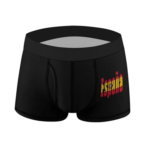 Spain Spanish Flag Men's Tight Boxer Briefs Breathable Underwear Soft Stretch Trunks2