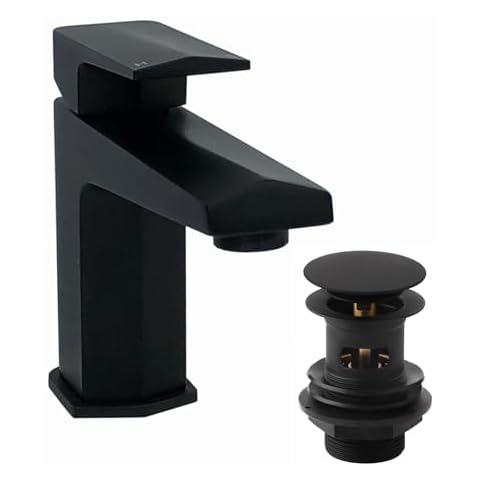 ENKI Milly Matte Black Bathroom Sink Tap Cover