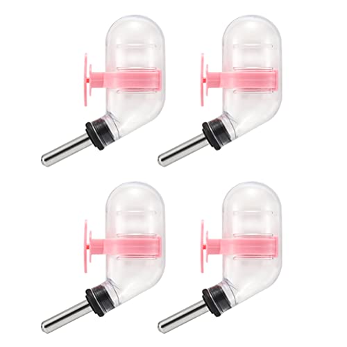ULTECHNOVO 4Pcs Hamster Water Bottles Pet Cage Hanging Drinking Bottles Automatic Waterer Pet supplies.