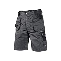CXS Herren Arbeitsshorts Professionell - Sehr Stabile Strapazierfähige Shorts Arbeitshose Gartenhose Bundhose Gartenshorts (Grau - Schwarz, 54)