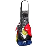Ukulele Case Bag Boxing Glovers Dog 10MM Sponge Thick Padding 21 Inch Ukulele Bag Gig Bag with Adjus