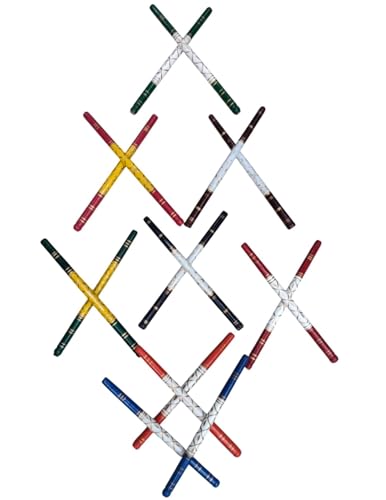 Image of BookMyCostume Wooden White Heavy Sankheda Kolattam Sticks for Dandiya Nights | Traditional Handcrafted Dandiya Sticks for Garba nights | Fancy Dress Accessory for Kids & Adults | (1 Pair - 2 Sticks)