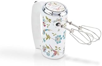 Laura Ashley Hand Mixer Electric Handheld 200W - Hand Held Electric Whisk with 5 Variable Speeds - Hand Mixers with Durable Stainless Steel Beaters - Easy to Clean Light Weight Cake Mixer for Baking