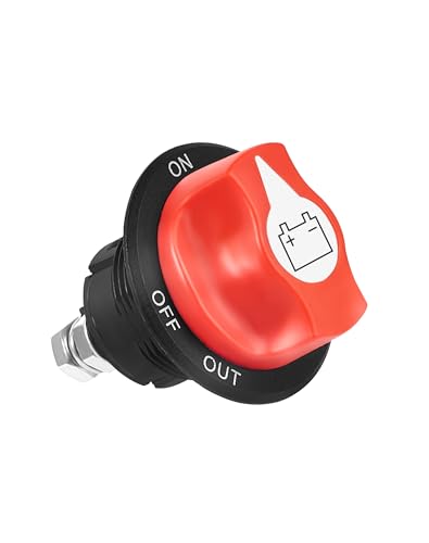 NETONDA Batterieschalter Auto Batterie Trennschalter 12v-24V 100A Hauptschalter ON-OFF Batterietrennschalter Einbau Stromschalter Wasserdicht Battery Isolator Switch für Auto Motorrad Marine LKW KFZ