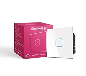HomeMate FR Grade Poly Carbonate Wi-Fi Smart 24 A Touch Switch No Hub Required, Works with Amazon Alexa, Google Assistant and Siri (White)