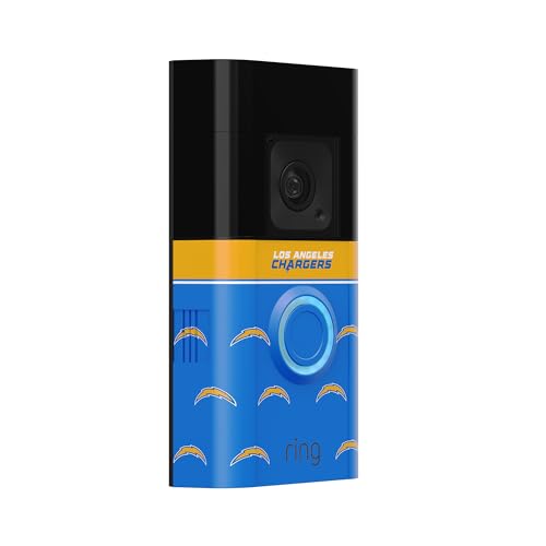 Image of All-New Limited Edition, Official NFL Faceplate for Ring Doorbells - Video Doorbell 3, Video Doorbell 3 Plus, Video Doorbell 4, Battery Doorbell Plus, and Battery Doorbell Pro | Los Angeles Chargers