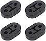 Exhaust Hanger Rubber Universal Heavy Duty Short Insulator Bracket Bushing Mount 2 Holes 12mm Hole Size (4Pcs)