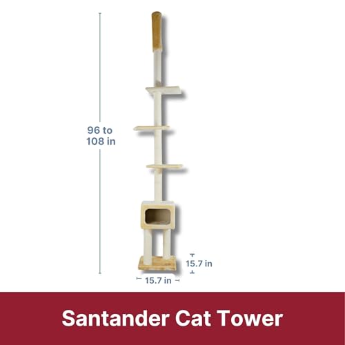 TRIXIE Torre para Gatos Ajustable con Rascador Sisal Beige miniatura 6