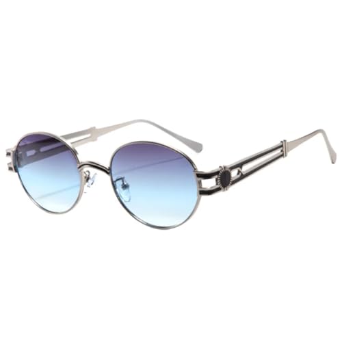 Lunettes de soleil UV400 protection totale style punk avec chaîne