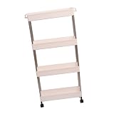 TOYANDONA Estantería Multifuncional de Plástico para Baño y Cocina Organizador Estrecho para Almacenamiento Esquinas Blanco para Accesorios y Productos de Tocador