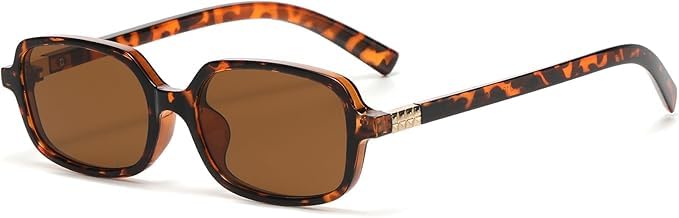Retro Rectangle Sunglasses for Men & Women – Vintage 90s Narrow Frame | UV400 Protection | Stylish, Aesthetic & Durable Shades-image-17