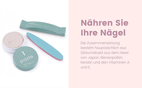 Foto von INLAQ® P-SHINE Japanisches Maniküre-Set: Traditionelle Kunst für Hochglanz-Finish und gesunde Nägel mit Premium Nagelpflege und natürlichen Materialien