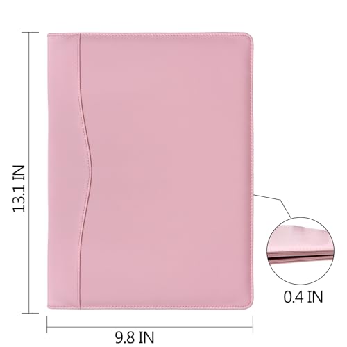 Pasta de portfólio padfolio, pasta de couro para prancheta, pasta de folhas soltas com capa pasta ro