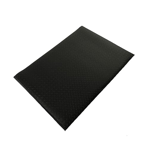Tapis de sol anti-fatigue noir 60x300 cm en PVC imperméable de 3 mm
