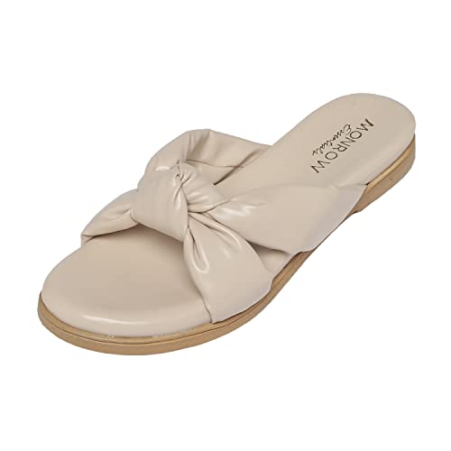 Image of MONROW Diya Leather Flat for Women, Girls