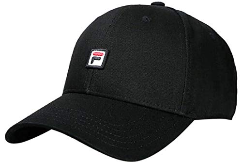 Fila cap with a Visor, Black, One Size Men's