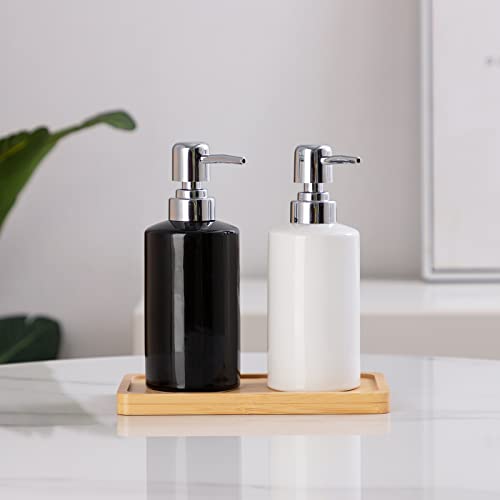 Fe Fun Elements Fe Soap Dispenser, 300Ml/10Oz Ceramic Liquid Soap Pump Dispenser, Refillable Dish Soap Dispenser For Kitchen Bathroom Washroom  thumb #6