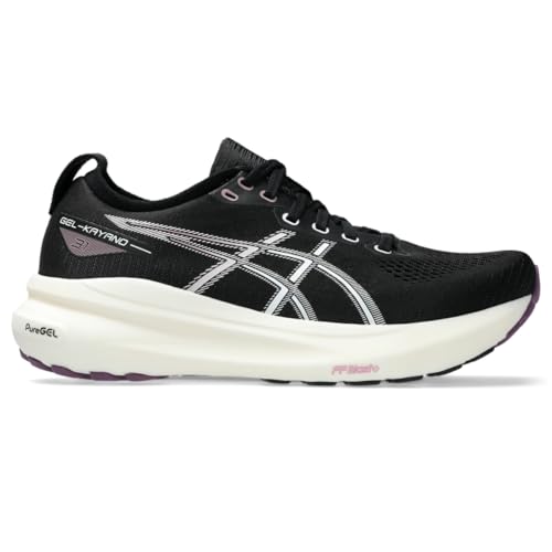ASICS Women's Gel-Kayano 31 Running Shoes, 6, Black/Pure Silver