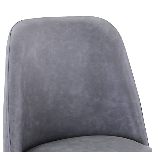 Jofran Inc Butaco Tapizado en Cuero Sintético Gris Altura de Mostrador Set de 2 Estilo Moderno miniatura 5