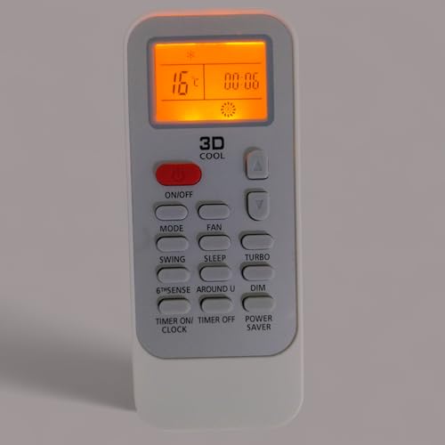 Image of AMAZOR Compatible /Replacement Whirlpool AC Remote Control - Suitable for 1 Ton, 1.5 Ton, 2 Ton Split & Window AC (Exact Matching Remote Required) (Model 5 with Back Light)
