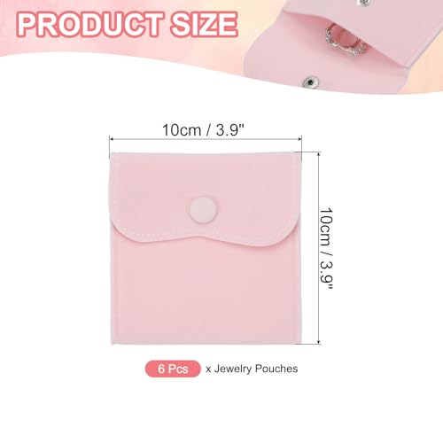 Bolsas de terciopelo suave premium color rosa claro para relojes 3