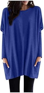 TWGONE Tunic Tops for Leggings for Women Long Sleeve Plus Size with Pockets