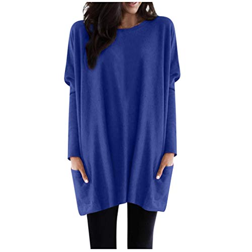 TWGONE Tunic Tops for Leggings for Women Long Sleeve Plus Size with Pockets
