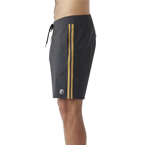 O'NEILL Men's 18 Inch Side Stripe Boardshorts - Quick Dry Swim Trunks for Men with Stretch Fabric and Pockets2