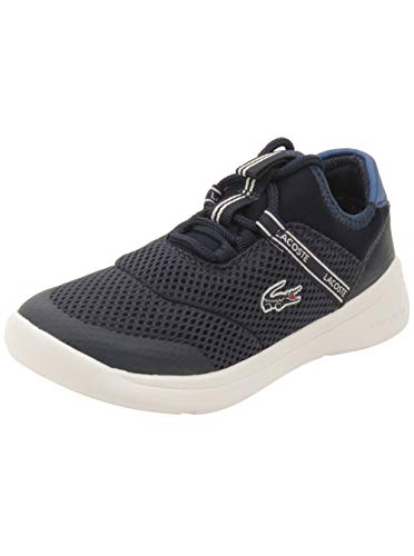Lacoste Unisex-Child Infant's LT Dash Sneaker, Black/White/Flamenco, 6.54