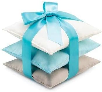 elizabeth W Turquoise Silk Sachet Ribbon Tied Set of 3