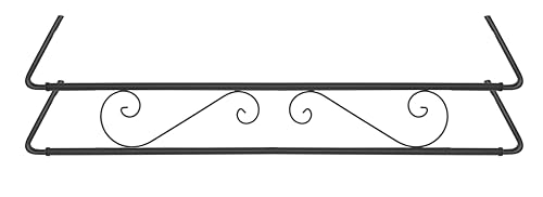 CM Garden - Balconcillo Extensible para Macetas, Portamacetas Ventana, Protector de Macetas, Soporte Exterior para Macetas y Plantas | Acero Lacado | Incluye Tornillería (Negro, 101-141 cm)