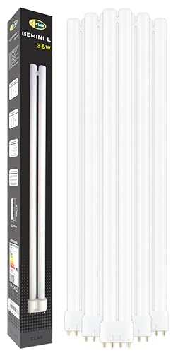 CLAR - Lampadina PLC Gemini L 36W Luce Naturale 4000K 2G11, Non Regolabile (Pack 5)