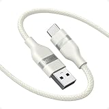 Picture of Anker Car Carplay Cable for iPhone 17 16 Pro Max Plus, Upcycled Braided USB A to USB C Car Charger Cord for Samsung Note20 and More(6FT,White)
