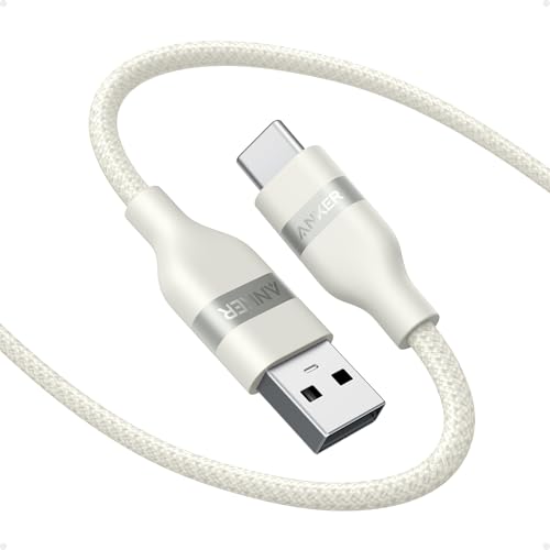 Anker Car Carplay Cable for iPhone 17 16 Pro Max Plus, Upcycled Braided USB A to USB C Car Charger Cord for Samsung Note20 and More(6FT,White)
