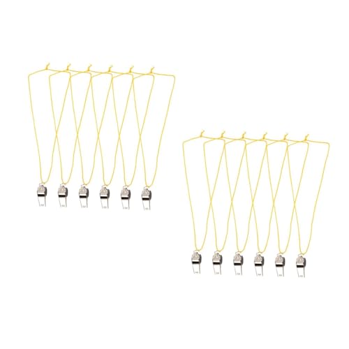Set de 12 silbatos deportivos de metal para camping