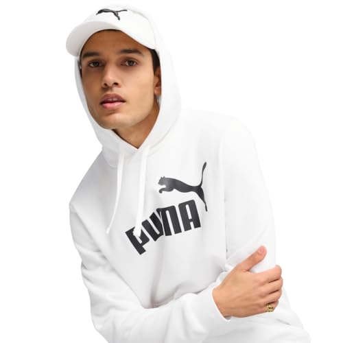 Image of PUMA Mens Essentials No. 1 Logo Hoodie Casual Outerwear Casual - Black