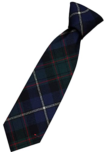 Cravate en laine homme motif tartan MacRae Hunting vert