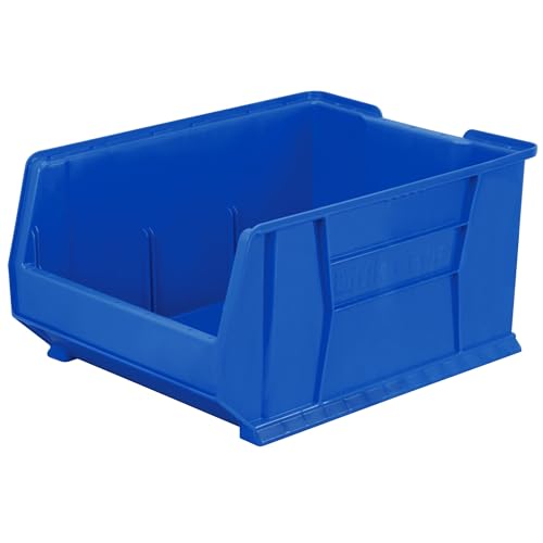 Akro-Mils 30289 Super-Size AkroBins Plastic Storage Bins, Space-Saving Stackable Bins for Garage, Classroom, Warehouse Organization, 24" L x 18" W x 12" H, Blue, 1-Pack