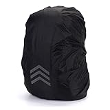 Capa de chuva para mochila, tecido Oxford refletivo, durável, com ligação térmica, para caminhadas, pesca, viagens, atividades ao ar livre (GG (para 60-70L))